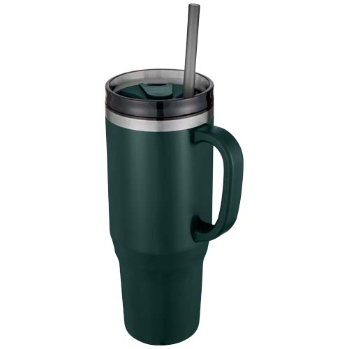 Mug publicitaire 1200ml avec paille inox recyclé Melbourne Green flash